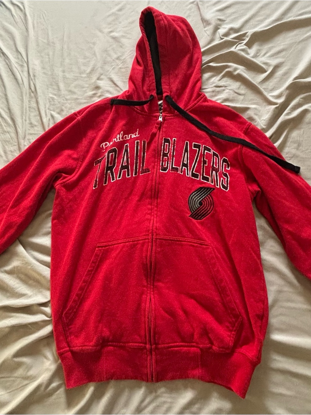 Portland Trail Blazers Full Zip Men’s Medium Red Hoodie